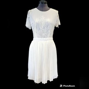 MADE FOR IMPULSE White Lace Dress Medium
